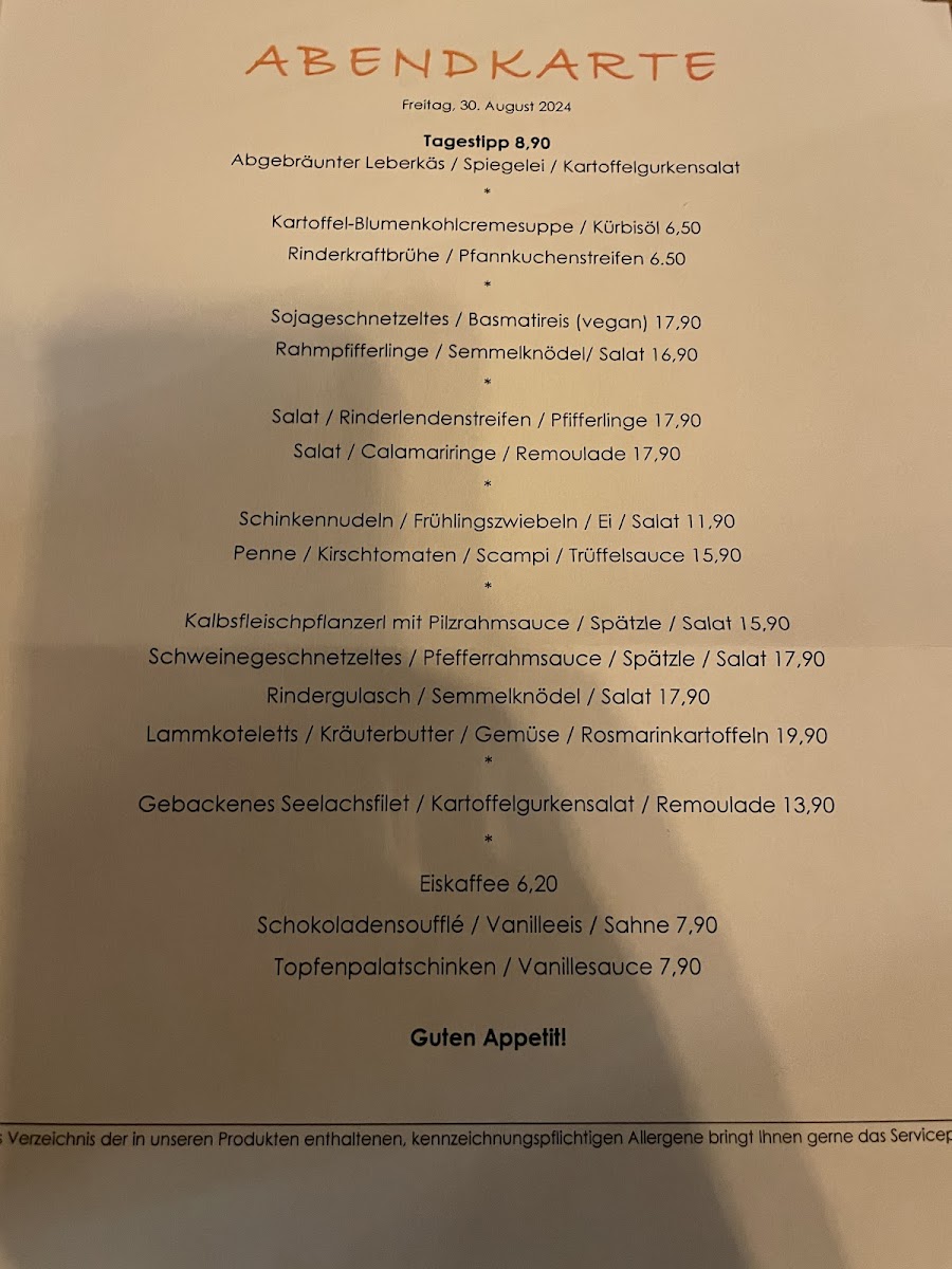 Menu Steinheil 16-6